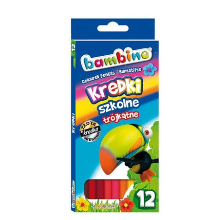 Kredki 12 Kolorów Ołówkowe Bambino Majewski