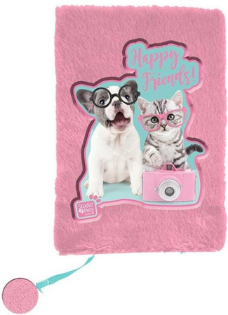 PASO Pluszowy Pamiętnik Studio Pets PTK-3670 Pies i Kot