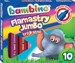 Flamastry 10 Kolorów Jumbo Bambino Trójkątne