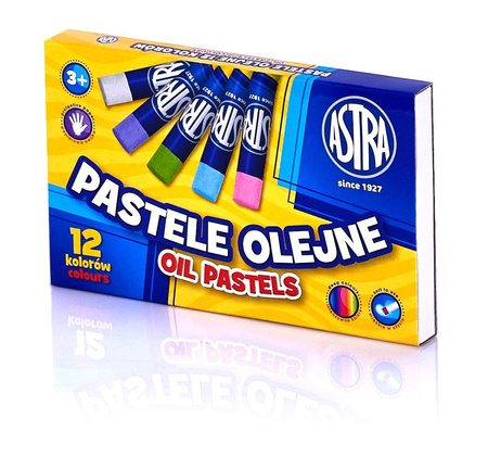 Astra Pastele Olejne 12 Kolorów Intensywne Barwy