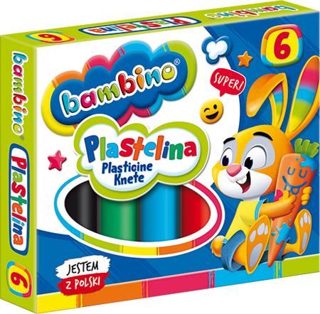 Plastelina 6 Kolorów Bambino