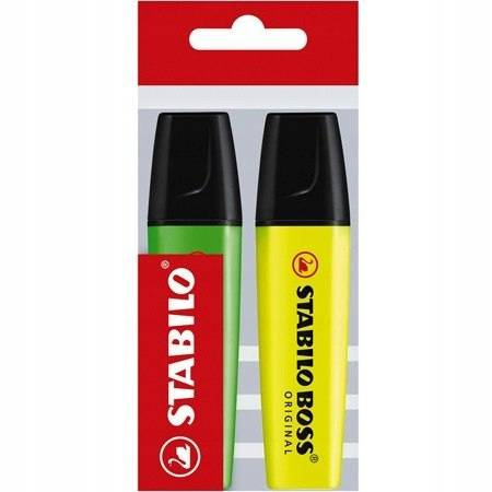 Stabilo Zakreślacze Boss 2-kol. w etui