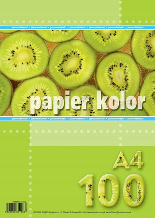 Papier ksero kolorowy A4 80 g/m2 niebieski jasny 100 arkuszy