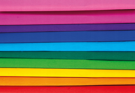 Happy Color Bibuła marszczona 50x200 cm 10 rolek tęcza