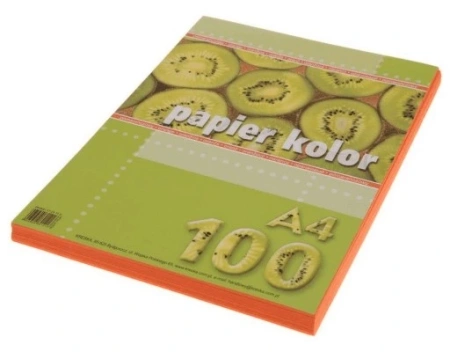 Papier ksero kolorowy A4 80 g/m2 pomarańczowy 100 arkuszy