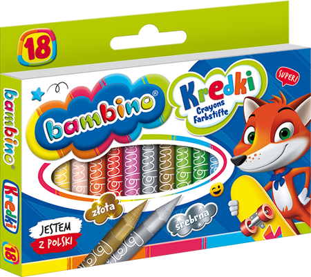 Kredki 18 Kolorów Bambino MAJEWSKI