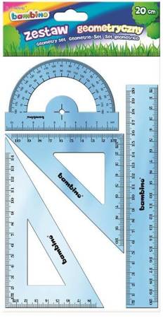 Bambino Zestaw Geometryczny 4 El Linijka 20cm