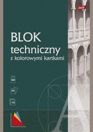 Blok Techniczny A4/10Kartek Kolorowy mix