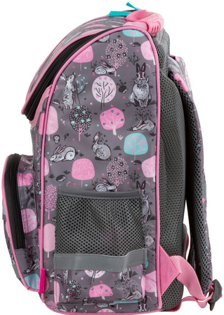 DERFORM Tornister Ergonomiczny Szary DF14 Zające Bunnies