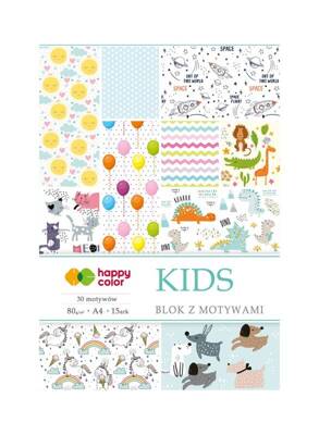 HAPPY COLOR Blok z motywami Kids A4/15ark 80g