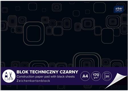 Interdruk Blok Techniczny Czarny A4 10 kartek