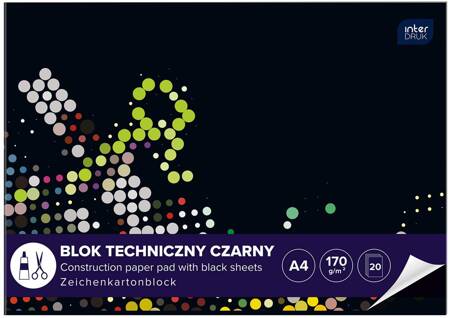 Interdruk Blok Techniczny Czarny A4 10 kartek