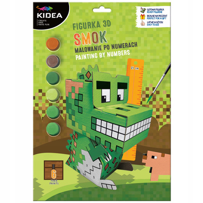 Kidea Malowanie po numerach figurka 3D game smok